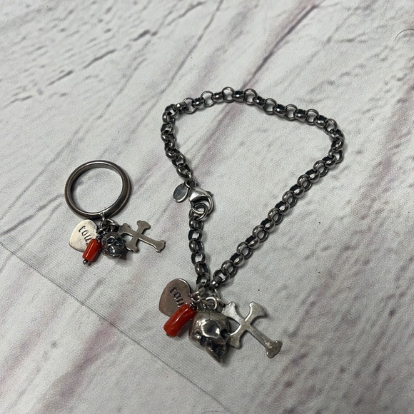 Tous Jewelry - Tous Skull Cross Heart Ring Bracelet Set!